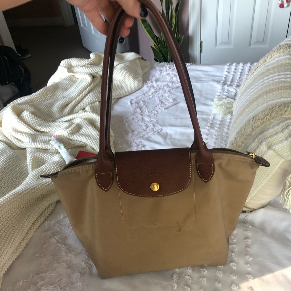Longchamp tan medium bag
